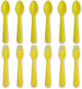 12 Pcs Kids Spoons and Forks Toddler Utensils Plastics Reusable Silverware Baby by Muulaii