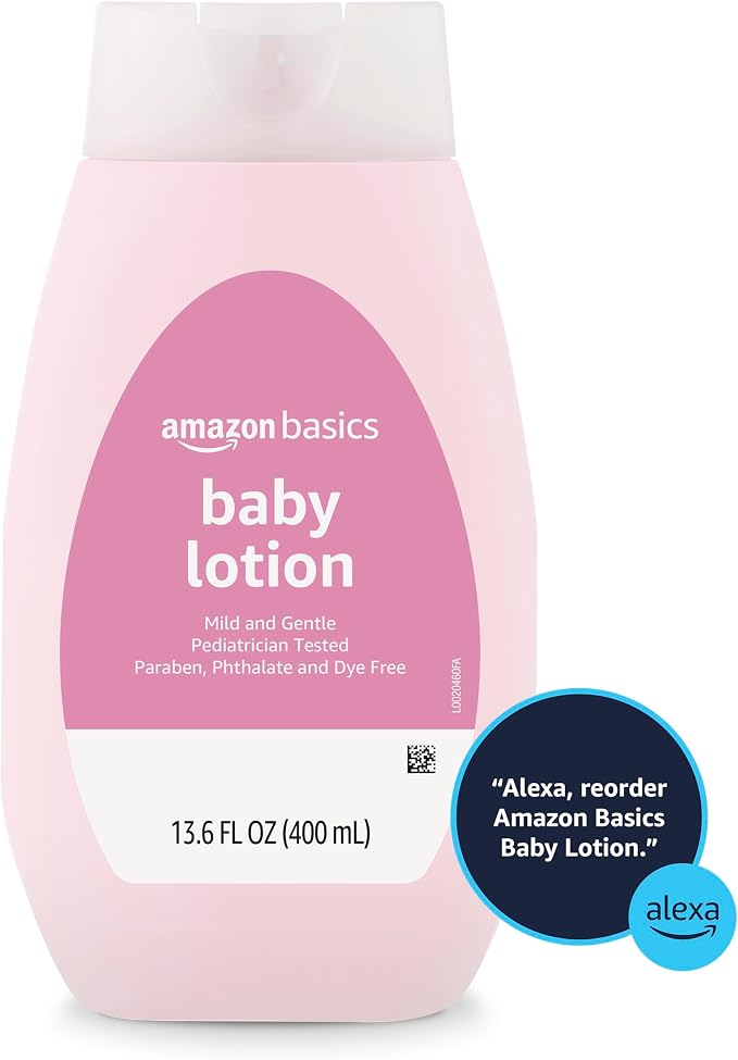 Amazon Basics Baby Lotion, Mild & Gentle, Lightly Scented, 13.6 Fl Oz - Image 5