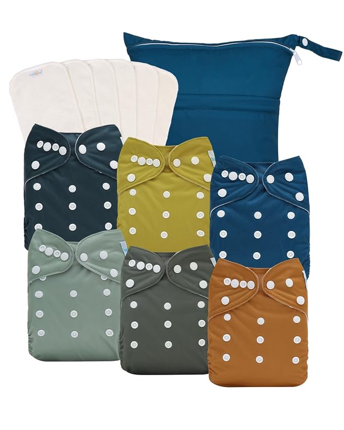 Babygoal Baby Reusable Neutral Cloth Diapers, One Size Adjustable Washable by babygoal