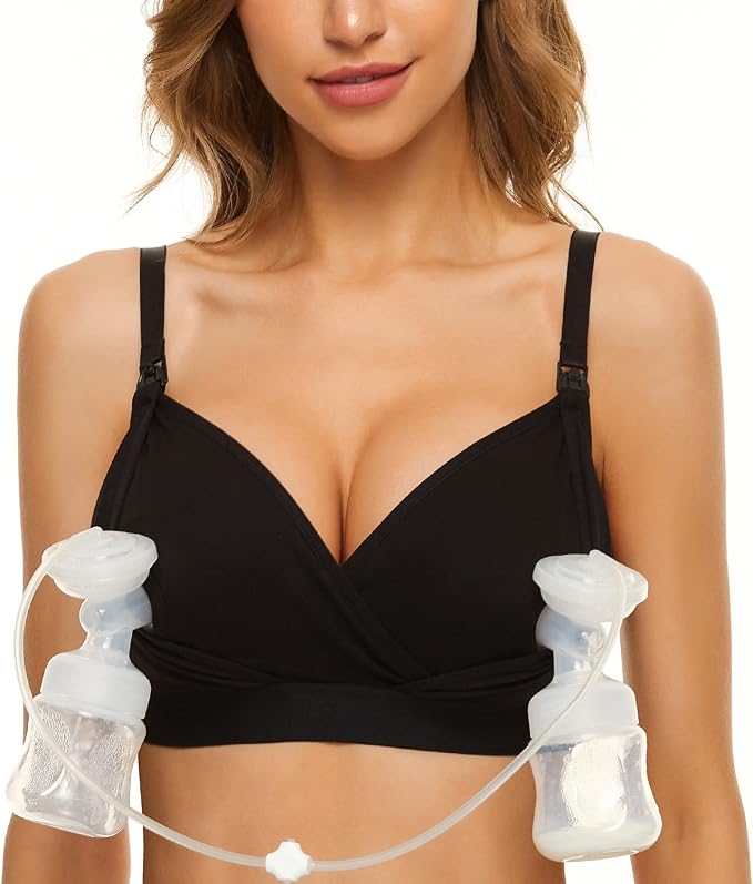 Pumping Bra Hands Free Pumping Bra and Nursing Bra Adjustable Wireless by PUMPKINPUMP