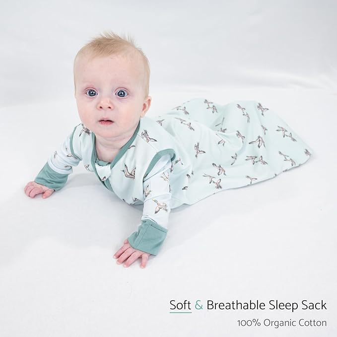 LollyBanks Baby Sleep Sack, 100% Cotton Wearable Blanket 2-Way Zipper Sleep - Image 2