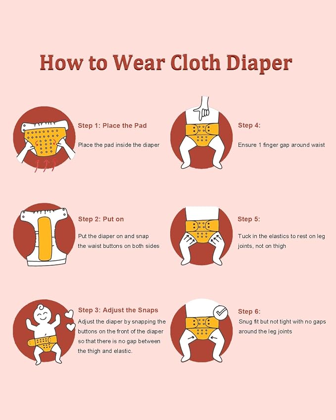 babygoal Reusable Charcoal Cloth Diapers - Image 8