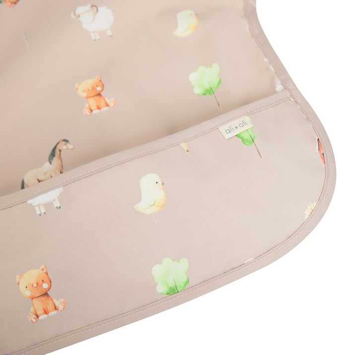 Ali+Oli Smock Bibs for Babies, BPA-Free Oeko-Tex Certified, Waterproof Baby - Image 2