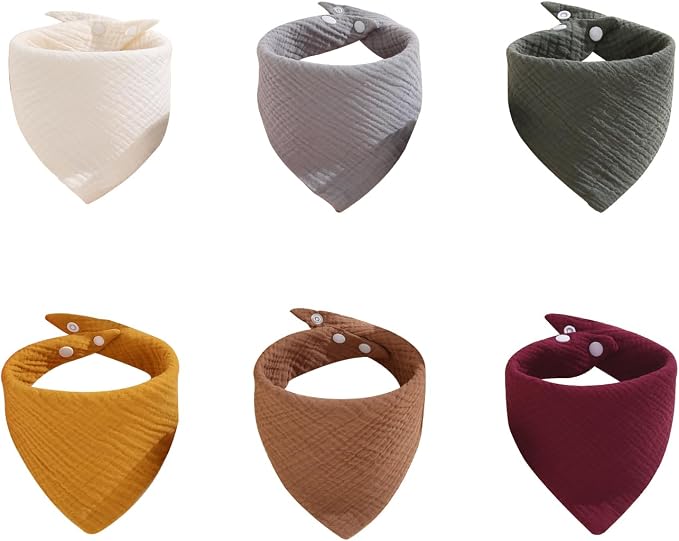 Muslin Bibs, 8 Pack Baby Bandana Drool Bibs, Extra Absorbent Soft Cotton by Unknown