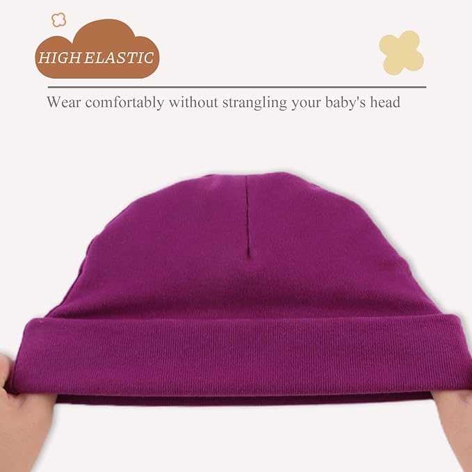 Bamery Cotton Baby Girl Hat Preemie Boys Beanie Newborn Hospital Hats Winter - Image 4