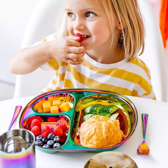 Ahimsa Stainless Steel Kids Dinnerware Set - Image 6