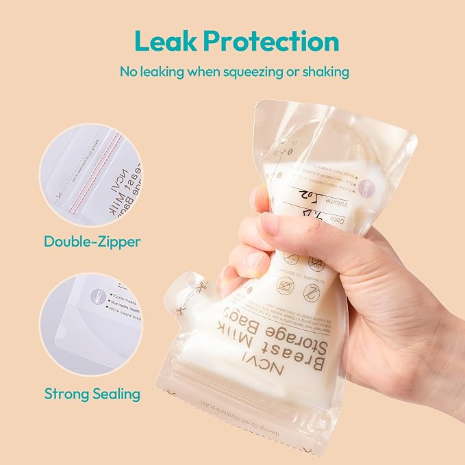 NCVI Breastmilk Storage Bags, 7oz Breast Milk Storage Bags - Image 6