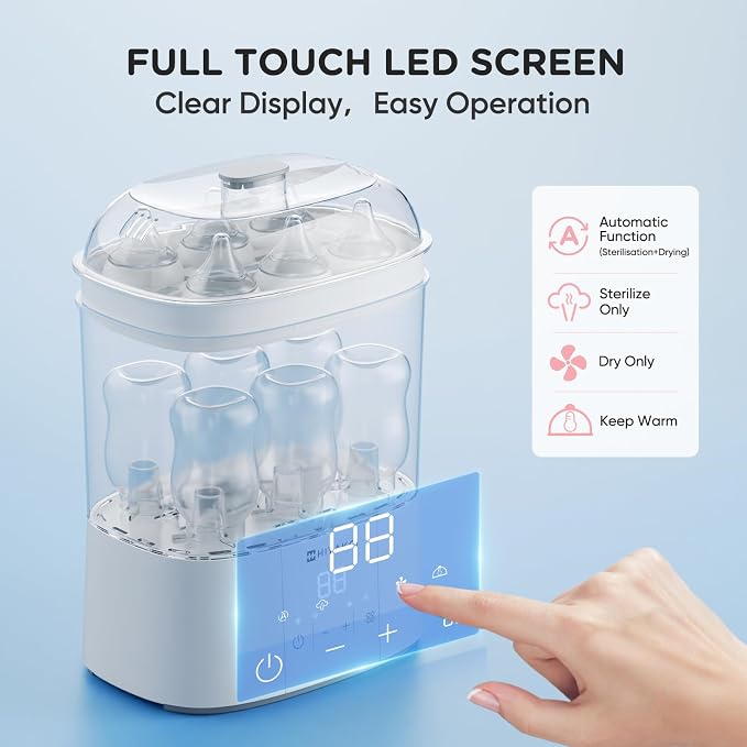 Bottle Sterilizer and Dryer, HIYAKOI Electric Steam Baby Bottle Sterilizer and - Image 4