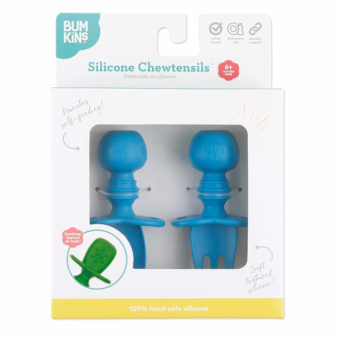 Bumkins Baby Utensils Set, Chewtensils Silicone Spoons - Image 7