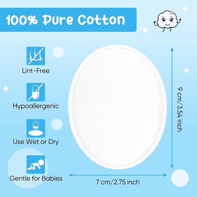 Oval Cotton Pads- 100% Pure Cotton, Gentle Enough - Image 2