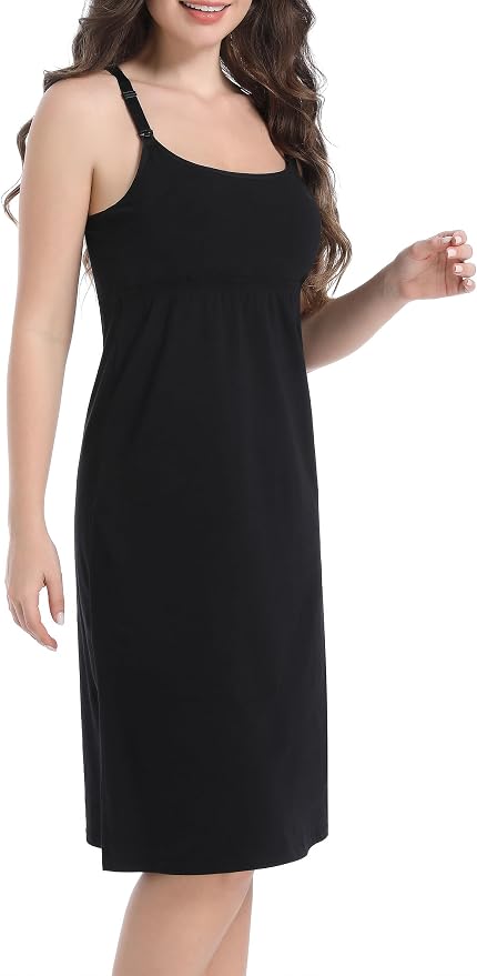SUIEK 3-Pack Maternity Nursing Nightgown Cotton Breastfeeding Dress Pregnancy - Image 4