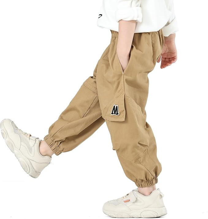 MINI PANDA Toddler Pants Boys& Girls, Relaxed Stretch Twill Toddler Casual Pants by MINIPANDA