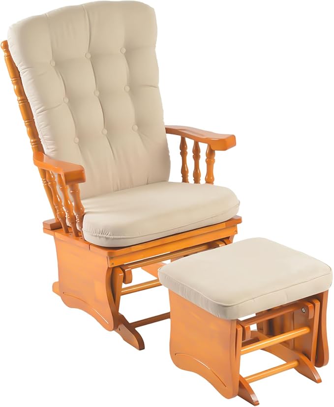 Solid Wood Anti-Pinching Rocking Glider Chair - Image 3
