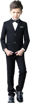 YuanLu Boys Suit for Kids Tuxedo Wedding Ring Bearer Outfit, 5 Piece Boy Slim by YuanLu