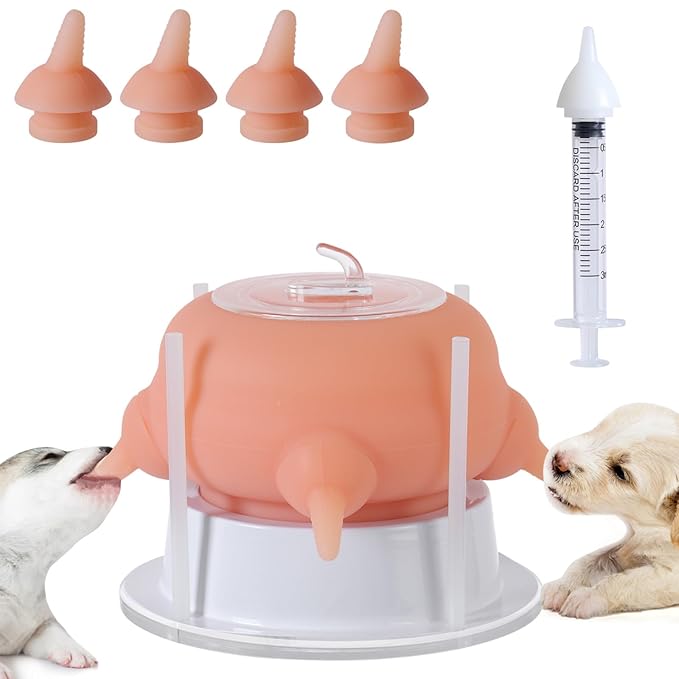 Nursing Nipple Puppy Feeders for Multiple Puppies, 200ml Food-Grade Silicone by Unknown