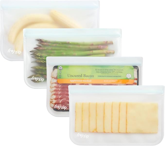 zip Half Gallon Reusable Storage Bags | BPA-Free, Leak proof, 100% Food-Grade by rezip