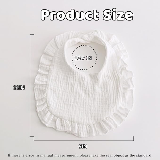 Baby Bibs Muslin Bibs 8 Pack for Drooling and Teething for Unisex Girls Boys - Image 2