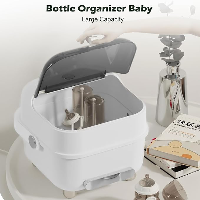 Baby Bottle Organizer for Storage, Large Capacity Baby Bottle Storage - Image 4