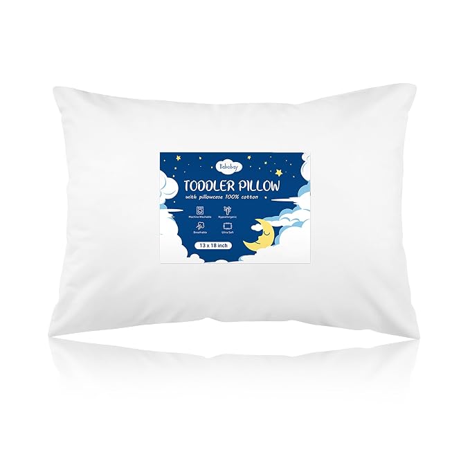 Babebay Toddler Pillow, 13X18 Soft Toddler Pillows by Babebay