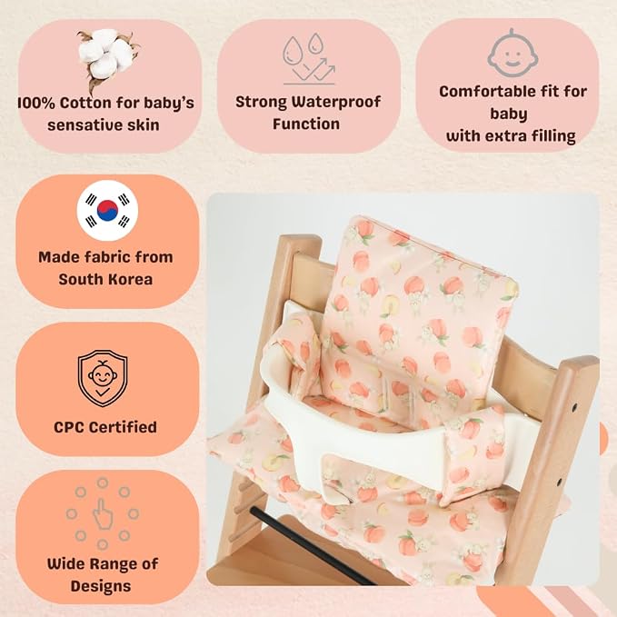 Waterproof & Compatible Stokke Tripp Trapp Cushion Set - Image 2