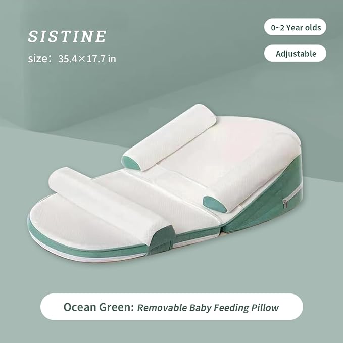 SISTIN Baby Anti Overflow Feeding Pillow, Baby Multifunctional Feeding Support - Image 2