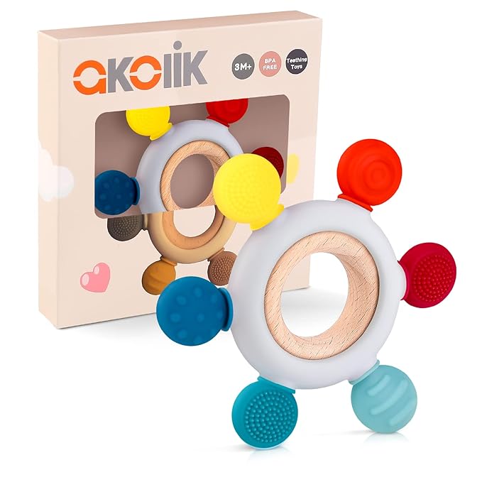 akolik Baby Teething Toys, Teething Relief Toy, BPA Free Baby Chew Toys Infant by Unknown