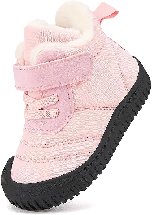 BMCiTYBM Toddler Baby Snow Boots Winter Shoes Boys Girls Cold Weather Baby Faux - Image 3
