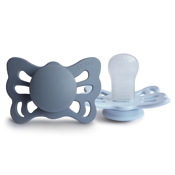 FRIGG Butterfly Anatomical SilkySoft Silicone Baby Pacifier | Made in Denmark | by mushie