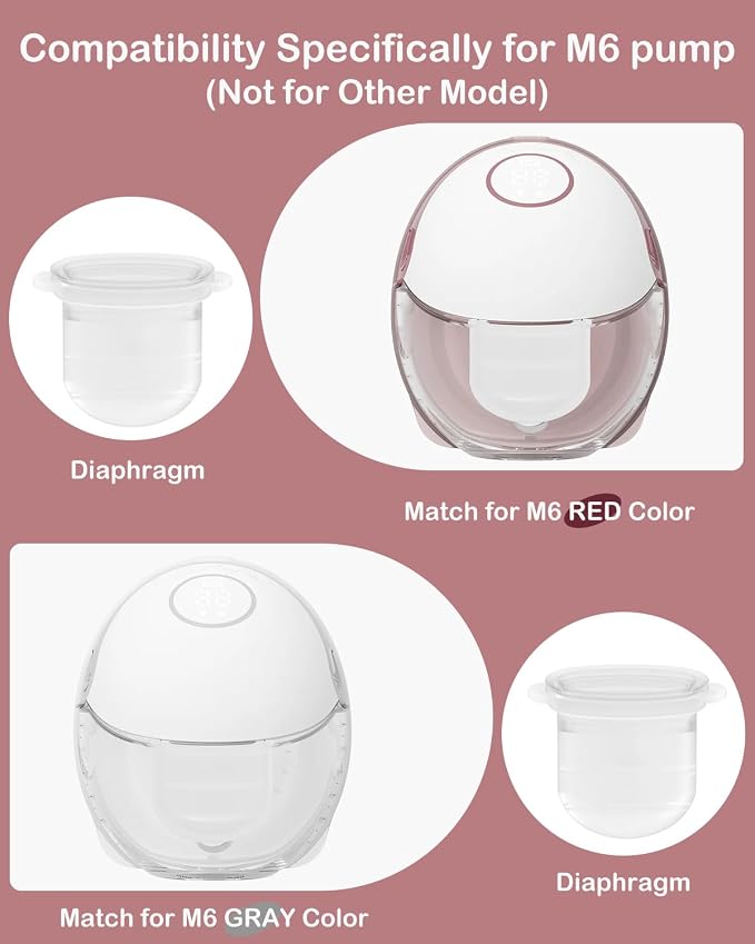 4PC M6 Breast Pump Replacement Accessories, Including 4pcs Silicone Diaphragms - Image 2