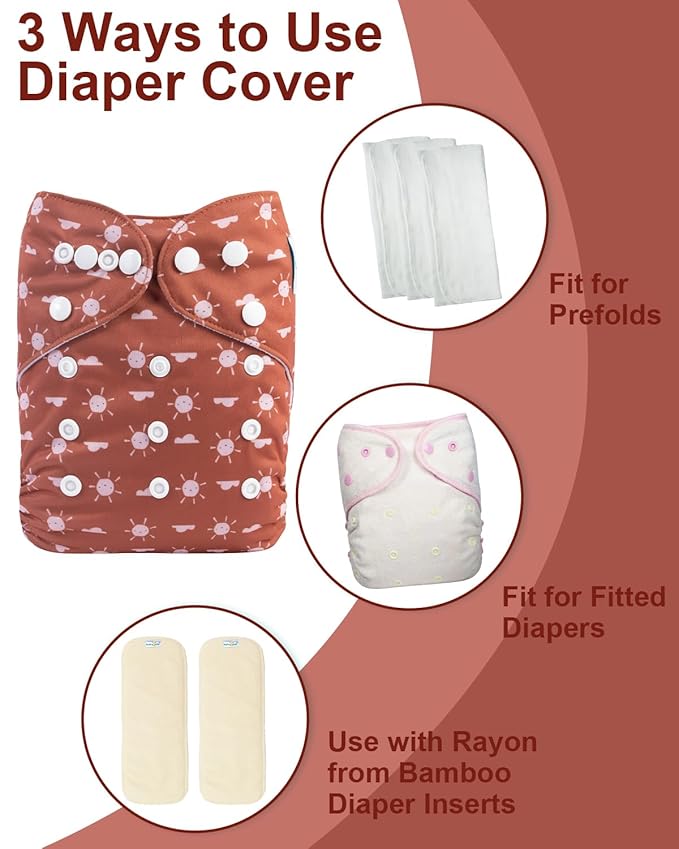 babygoal Cloth Diaper Covers 6 Pack - Image 4
