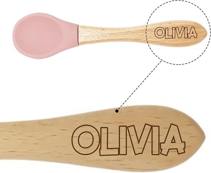 Personalized Silicone Bib and Spoon Set - Image 7