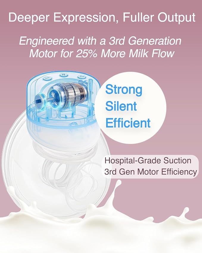 Wearable Breast Pump Hands Free｜Electric, Portable & Hands-Free, Super Quiet & - Image 5