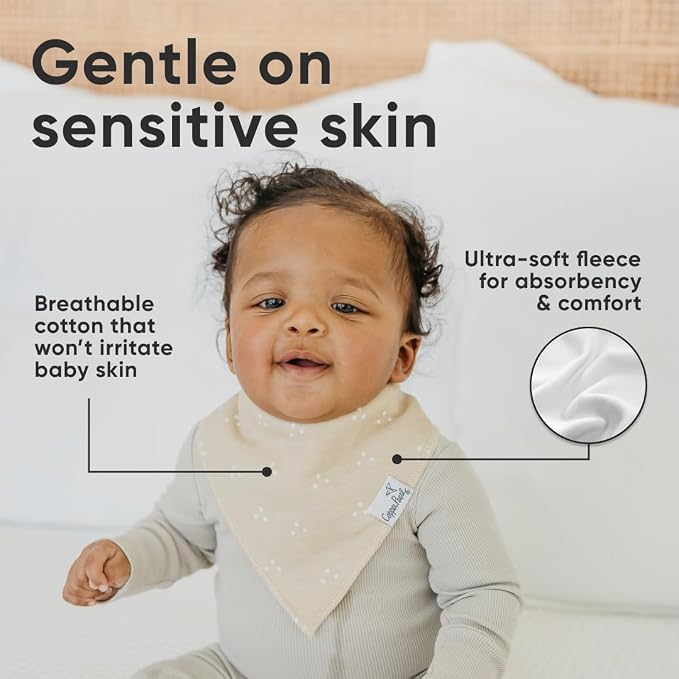 Copper Pearl 4 Pack Soft Cotton Baby Bibs - Image 4