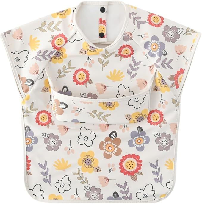GZMM Waterproof Baby Bibs, Infant Toddler Extra Cover Feeding Bib by GZMM