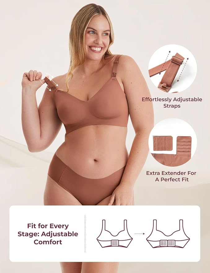 Momcozy Nursing Bras for Breastfeeding, YN21 Seamless Ultra Comfort Maternity - Image 4