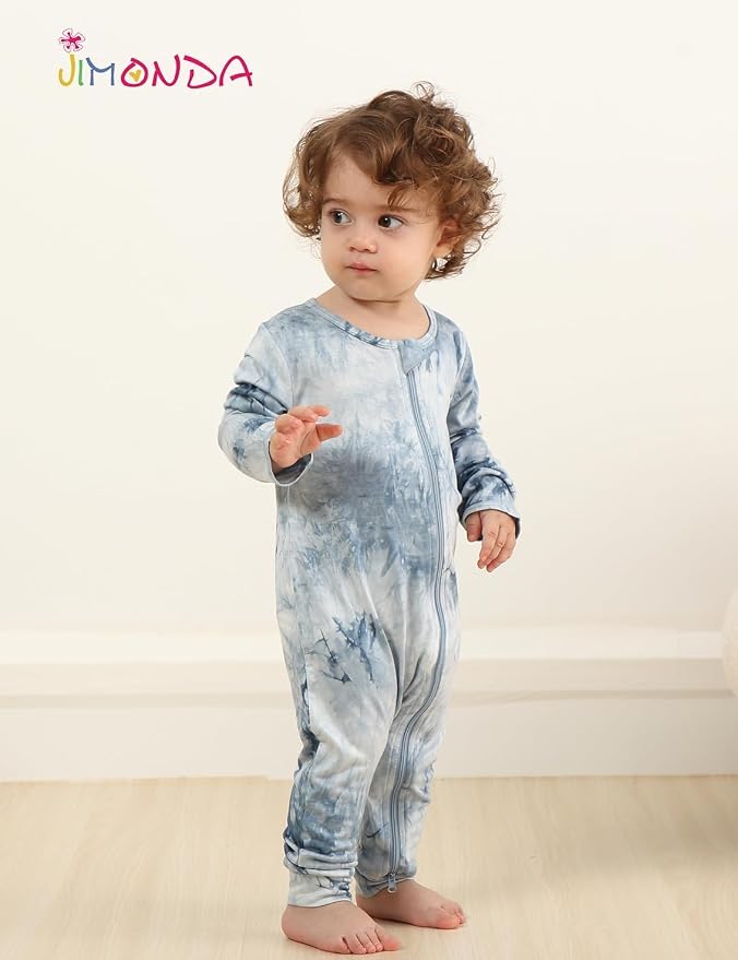 Jimonda Baby Girls Boys Footless Pajamas, Rayon From Bamboo Pjs 2 Way Zipper - Image 4