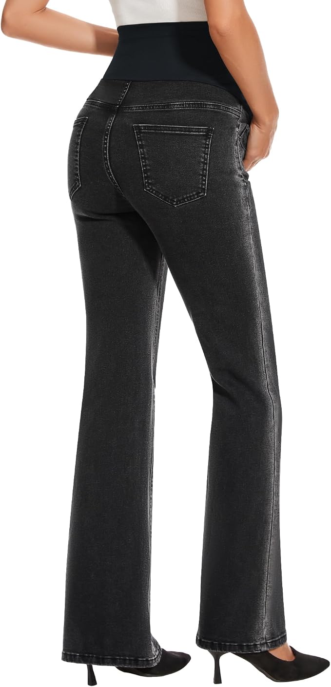 GLAMIX Women's Stretch Maternity Bootcut Jeans - Image 5