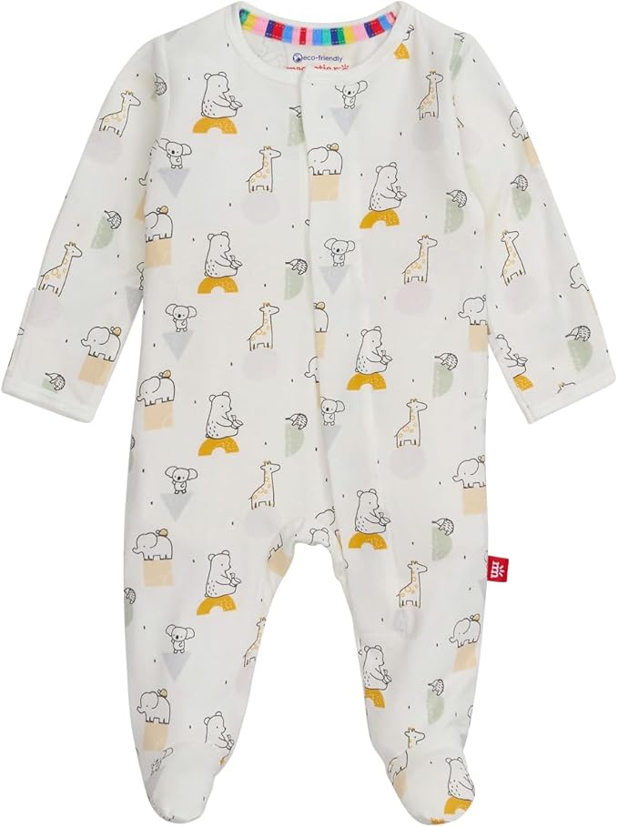 Magnetic Me Boys Modal Magnetic Baby Footie Pajamas | Silky Soft Modal Fabric | by magneticme