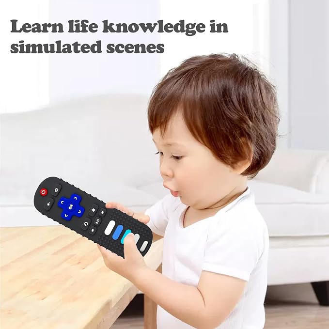2-Pack Baby Teething Toys-TV Remote Control Shape Silicone Infants Teething Toys - Image 4