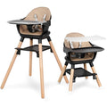 6 in 1 Baby High Chair, Convertible Wooden High Chairs/Booster Seat by RICUTON