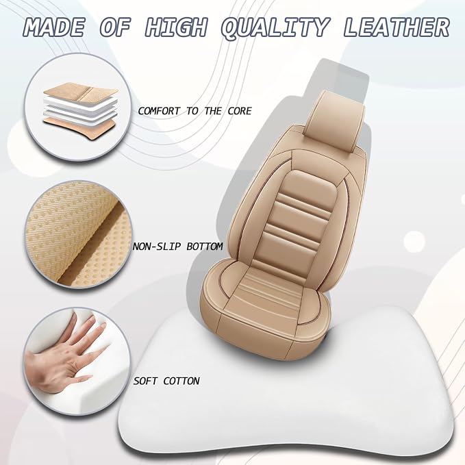Car Seat Covers for gmc Acadia 2016-2025 | 5-Seats Leather Seat Covers - Image 4