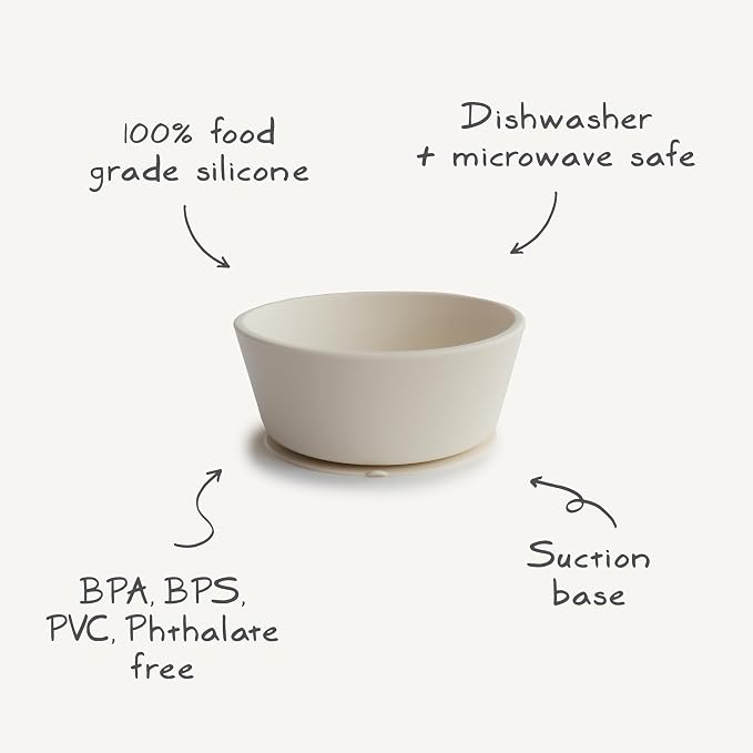 mushie Silicone Suction Bowl | BPA-Free Non-Slip Design - Image 3