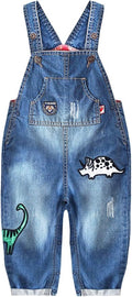 KIDSCOOL SPACE Baby Little Kids Cute Denim Embroidered Fashion Jean Overalls by KidscoolSpaceCallingOutAllTheChildrensDenimLovers