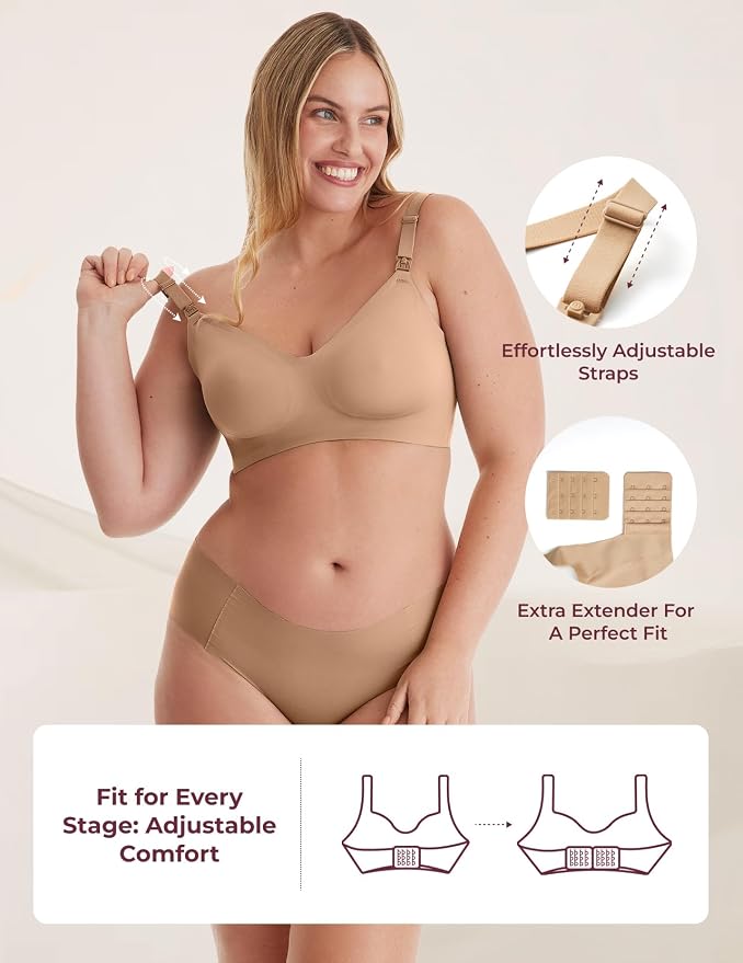 Momcozy Nursing Bras for Breastfeeding, YN21 Seamless Ultra Comfort Maternity - Image 4
