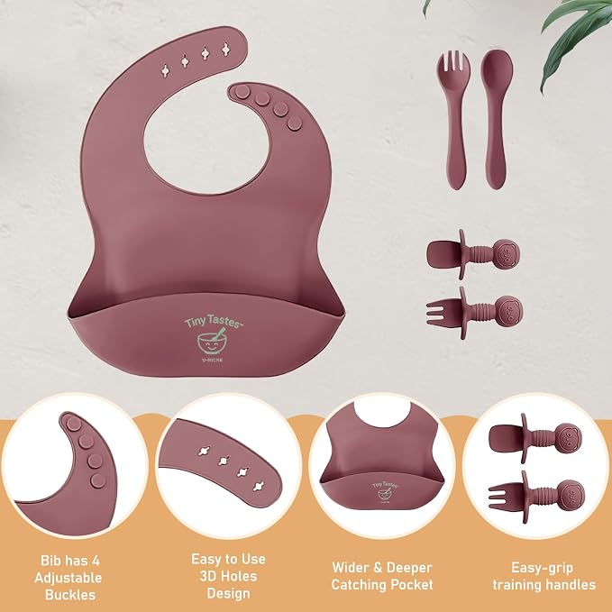 10-Piece Silicone Baby Feeding Set – BPA-Free, Spill-Proof Suction Plate - Image 5