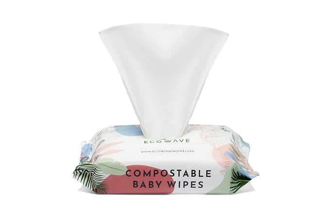 Eco Wave Baby Wipes, 100% Compostable Eco-Friendly Bamboo Wipes, Hypoallergenic - Image 4