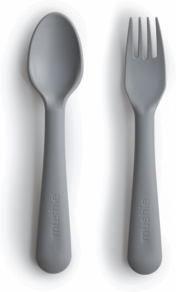 mushie Flatware Fork and Spoon Set by mushie