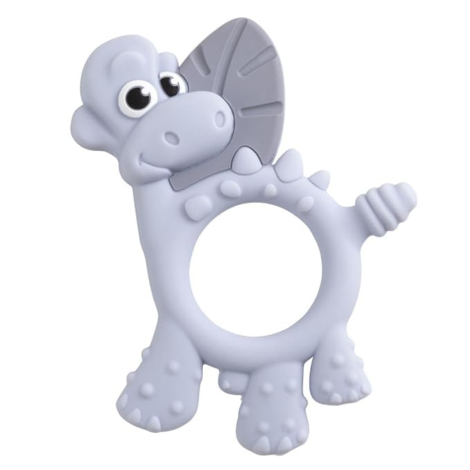 Bibado - Dotty The Dinosaur Teething Toys, Mist - Multi-Sensory Teether - BPA by BIBaDO