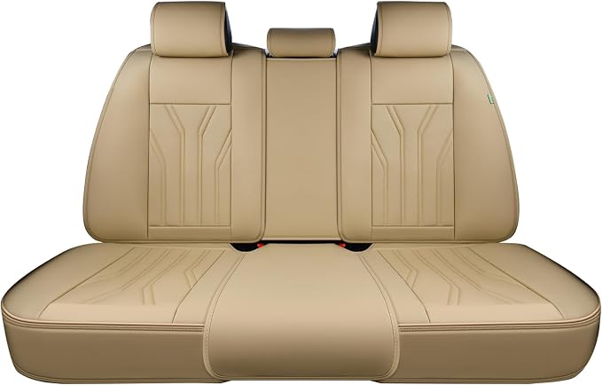 FLORICH Rear Seat Covers Leather Car Seat Covers Waterproof Back Seat Cover by FLORICH