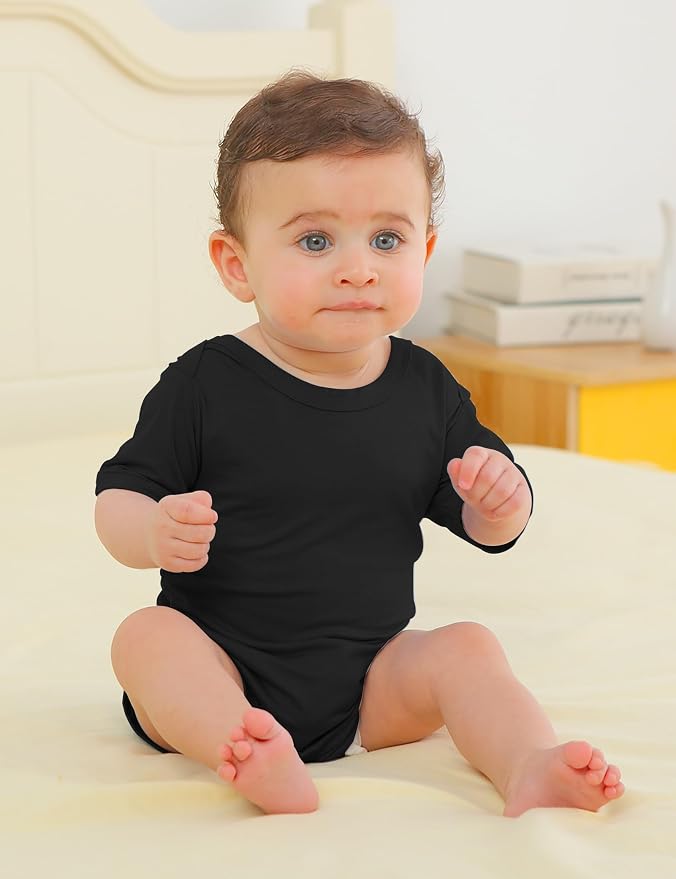 Jimonda Baby Bodysuits Rayon from Bamboo Short Sleeve Baby Boys Girls Rompers - Image 2